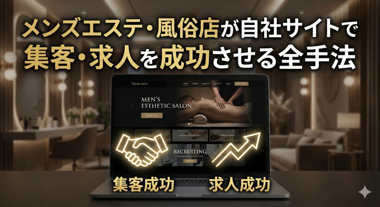 メンズエステ・風俗店が自社サイトで集客・求人を成功させる全手法