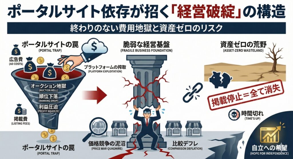 ポータルサイト依存が招く「経営破綻」の構造