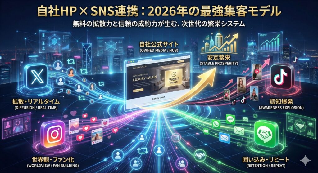 自社HP × SNS連携：2026年の最強集客モデル