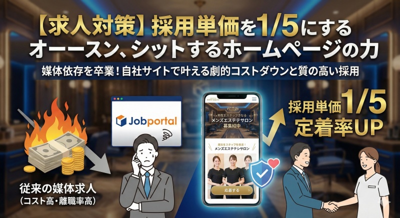 【求人対策】採用単価を1/5にするホームページの力