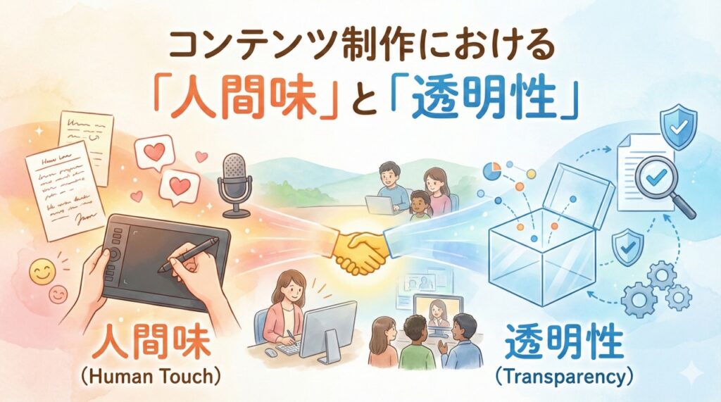 コンテンツ制作における「人間味」と「透明性」