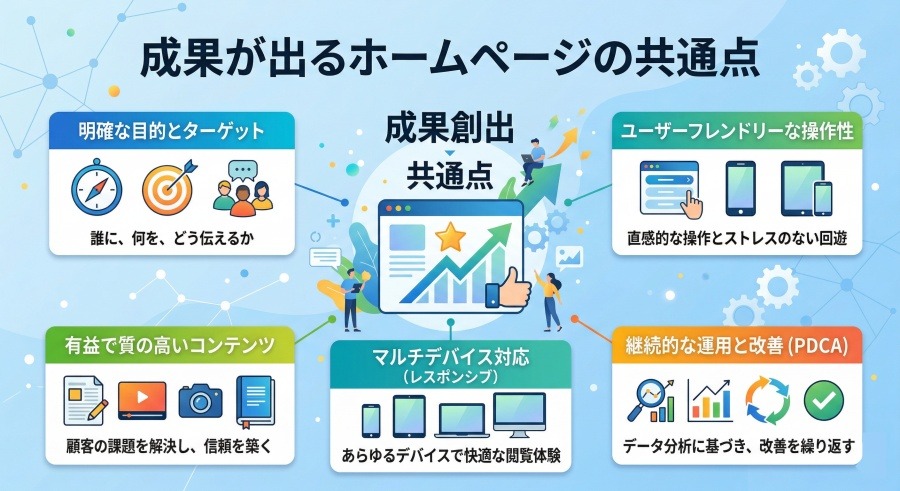 成果が出るホームページの共通点