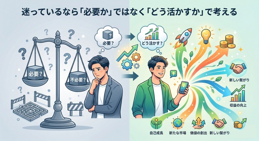 迷っているなら「必要か」ではなく「どう活かすか」で考える